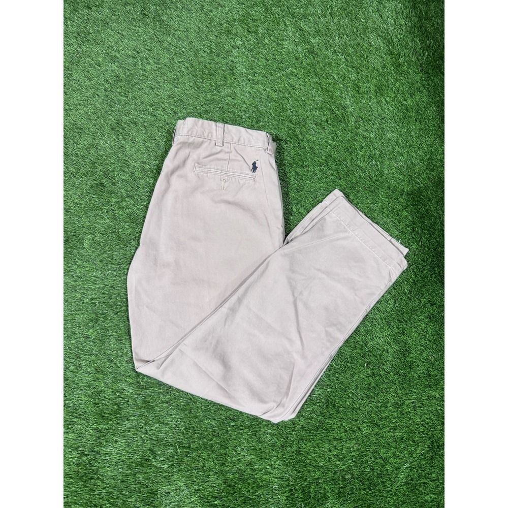 Y2K Polo Ralph Lauren Preston Chino Pants Khaki Men's Size 35x32 Cotton Casual